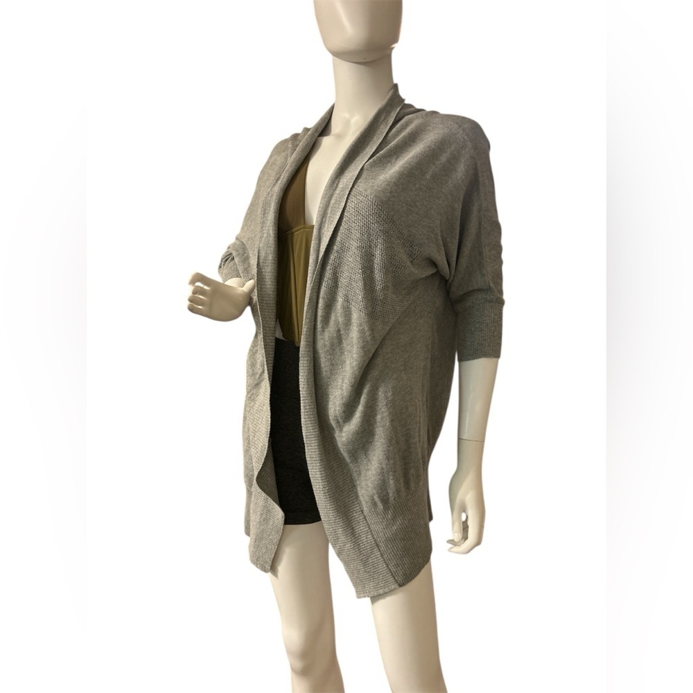 Leo & Nicole Gray Open Front Cardigan Sweater​